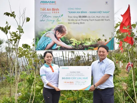 ABBANK thành công gây quỹ 50.000 cây gỗ lớn cho các gia đình khó khăn tỉnh Quảng Bình