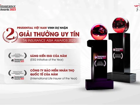 Prudential Việt Nam giành giải thưởng kép tại Insurance Asia Awards 2023