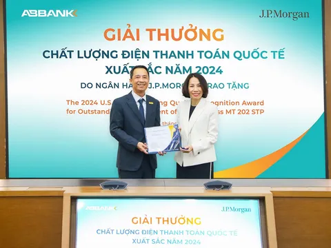 ABBANK được vinh danh ngân hàng có “chất lượng điện thanh toán quốc tế xuất sắc 2024”