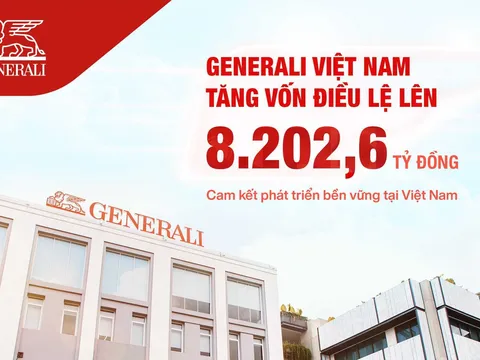 Generali Việt Nam công bố tăng vốn điều lệ lên 8.202,6 tỷ đồng